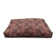 thumbnail image 4 of Moroccan Pet House, Vintage Tile Design with Oval Motifs Ottoman Mandala Ornamental, Outdoor & Indoor Portable Dog Kennel with Pillow and Cover, 5 Sizes, Green Vermilion Ruby, by Ambesonne, 4 of 5