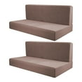thumbnail image 2 of Colaxi 4Pcs Camper Cushion Covers RV Seat Covers Comfort Breathable Bench Covers RV Stretch Sofa Seat Slipcovers Furniture Protector Light Coffee, 2 of 8