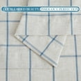 thumbnail image 5 of Buffalo Plaid Window Treatment Set,Light Filtering Curtain Woven Lines Pattern Drapes for Living Room and Bedroom, Semi Sheer Rod Pocket Modern Farmhouse Style 2 Panels 40"x84"x2,Beige&Blue, 5 of 7
