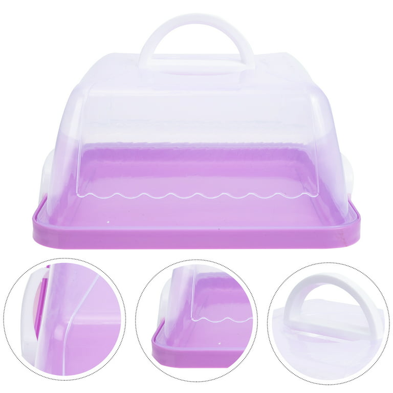 Cake Box Carrier Container Cupcake Storage Gift Clear Plastic Holder Mini Muffin Wedding Pastry Bakery Treat Containers, Size: 25.5x25.5cm