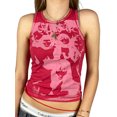 thumbnail image 2 of xiaxaixu Camisole Courte d'Été pour Femme, Haut Sans Manches à Col Rond Imprimé, 2 of 8