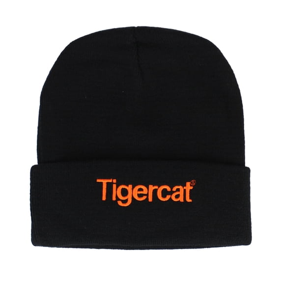 Tigercat Unisex Adult Black Cuffed Knit Beanie CV029