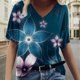 thumbnail image 2 of Blusa de manga corta con cuello en V informal para mujer a la moda, camisetas de verano Pompotops  hkajfhjk462062, 2 of 5