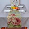 thumbnail image 3 of Peony Flower Vintage Farmhouse Table Runner Home Wedding Table Flag Mat Centerpieces Decoration Party Dining Long Tablecloth, 3 of 6