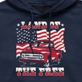 thumbnail image 2 of Instant Message - Land Of The Free Truck And Flag - Men's Pullover Hooded Fleece Sweatshirt, 2 of 5