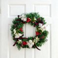thumbnail image 7 of Leojiow 40 Inch Wreath Greenery For Front Door Indoor Outdoor Window Mantel Holiday 40X40Cm Green, 7 of 7