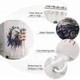 thumbnail image 5 of Shower Curtain Waterproof Shower Curtain for Bathroom,Bathtub,Shower, Independence Day Retro American Flag Graffiti Eagle Watercolor Shower Curtain Set with Hooks for Home Decoration 72x72 Inch, 5 of 6