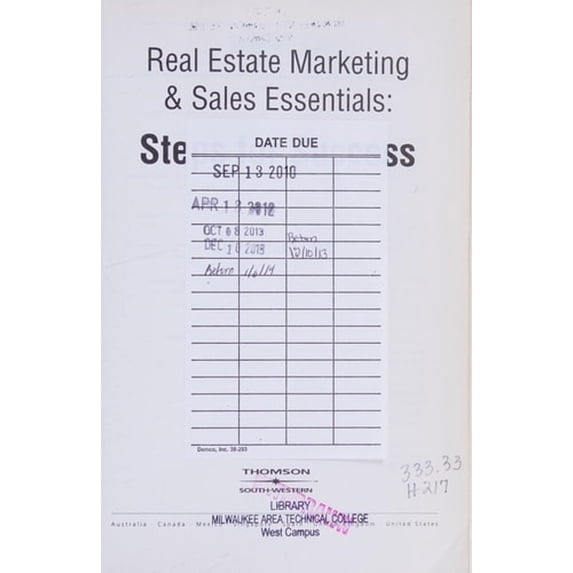 Pre-Owned Real Estate Marketing and Sales Essentials: Steps for Success Paperback