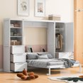thumbnail image 1 of Lit Escamotable Grand Size avec Rangement Intégré MDF+LVL, Couleur Blanche, 1 of 11