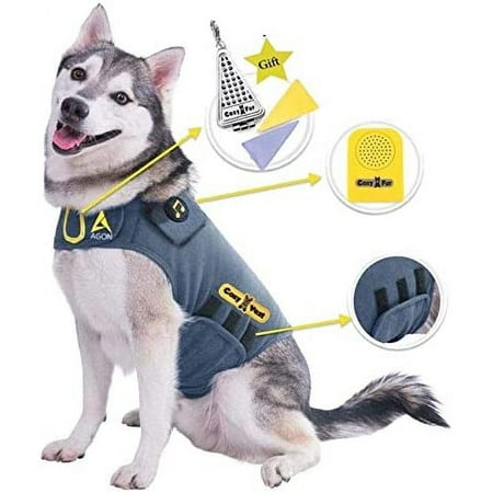 UPC: 0603205930457 | Cozy Vest 3-in-1 Dog Anxiety Vest Music & Aromatherapy Coat Relaxing Sound & Essential Oil Scent Canine Stress Relief Fireworks Thunder Separation Shirt Jacket Thunderstorm (Gray  M [ Lbs]) M [ Lbs] Gray