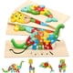 thumbnail image 1 of Rompecabezas de madera para niños pequeños de 3 años - Juguete Montessori para niños de 3 años en adelante - Juguete educativo de madera - Regalo para niños y niñas de 3 años, 1 of 5