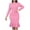 Pink, variant on qolati Women's Work Formal Dresses 2023 Trendy Ruched Round Neck Bodycon Midi Dress Elegant Solid Color Ruffle Hem Business Cocktail Dress