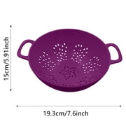 Large Capacity Kitchen Colander Strainer with Non- Handles 7.13 Inch Pasta Vegetables Strainer Bowl Colander Sieves Mesh Strainer Net Baskets with Handles for Spaghetti Fruit Yellow(H)