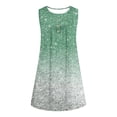 thumbnail image 4 of Robe Sans Manches pour Femmes, Col Rond Imprimé Scintillant Bouton devant Chandail, Tenue Décontractée et de Fête, Polyester Lavable en Machine, 4 of 8