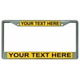 thumbnail image 1 of Custom Personalized Yellow Background Chrome Frame, 1 of 1