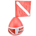 thumbnail image 1 of Plongeur en PVC sous Flotteur Gonflable avec Drapeau de Plongée Extérieur Couleur Rouge Bouée de Plongée Marqueur de Surface, 1 of 8