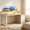 White and Walnut, variant on DreamCurship 67 inch White Desk with Monitor Stand, Computer Desk with Adjustable LED Light, Reversible Home Office Desk with 3 Storage Drawers, White