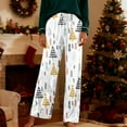 thumbnail image 2 of Christmas Pants For Women Women's Christmas Tree Pantssoft Elastic Waist Trousers Festive Cozy Outfit Womens Pants Casual White XL, 2 of 5