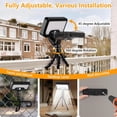 thumbnail image 3 of Merryhome 2Pcs Solar Motion Sensor Lights Outdoor,Solar Flood Lights Outdoor,USB & Solar Powered,3 Modes&92 LEDs,IP65 Waterproof Clip on Fence Lights for Garden,Gate,Camping(Warm Light), 3 of 11