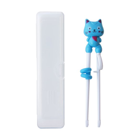 Baguettes pour Enfants 1 Paire de Baguettes d'Entraînement pour Enfants Chat Mignon Apprentissage Pratique Baguettes avec Étui