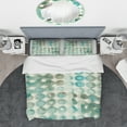 thumbnail image 3 of Designart 'Turquoise Watercolor geometrical I' Geometric Duvet Cover Set, 3 of 4