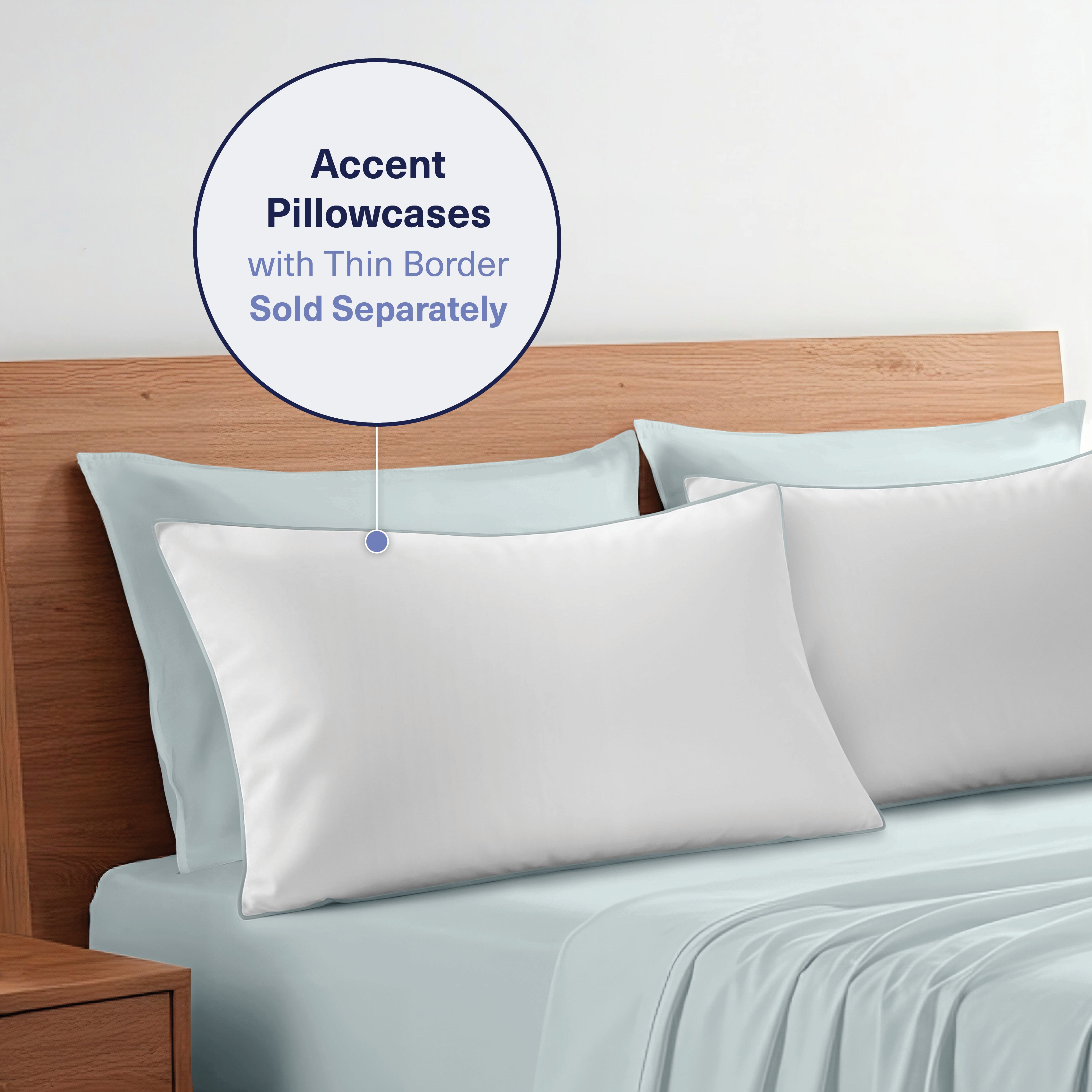 Kickoff Viscose Bamboo Sheets Queen Size 4-pc 100% Organic Bamboo Viscose Bed Cooling Sheets Queen Size Set Cool Bedding for hot sleepers sheet, Flat, Fitted, Pillowcases (Coastal Blue, Q)