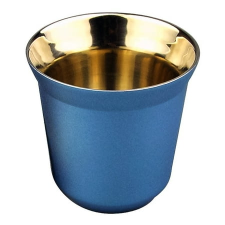 

Farfi Coffee Cup Anti-rust Leak Proof Stainless Steel Stainless Steel Coffee Capsule Cup for Home (Blue)