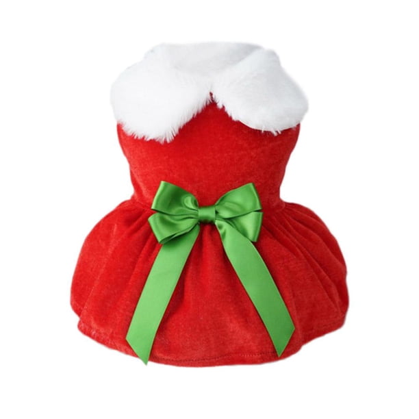 Vestidos para perros, vestidos navideños para perros, disfraces de Papá Noel, ropa para perros con temática navideña, faldas cálidas de invierno con cinturón Chris