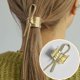 thumbnail image 3 of Clip Decorativo de Metal XINYU 2 Hebillas de Cola de Caballo Doradas Estilo 2, 3 of 6