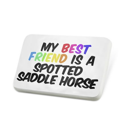 Porcelein Pin My best Friend a Spotted Saddle Horse Lapel Badge – (Best Adamo Saddle For Women)