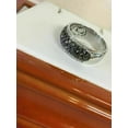 thumbnail image 5 of 2Ct Round Cut Simulated Black Diamond Pave Women's Wedding Band Ring 14K White Gold Plated 925 Silver, 5 of 5