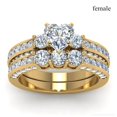 thumbnail image 1 of Anillo de acero inoxidable para parejas, sortija de compromiso de lujo, joyería de aniversario de boda, regalo para hombre y mujer, 1 of 3