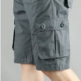 thumbnail image 6 of MIUOWANP Summer Men's Cotton Loose Fit Cargo Shorts with Multi Pocket Solid Color Outdoor Sport Versatile Half Pants Size XXXL(14)Gray, 6 of 6