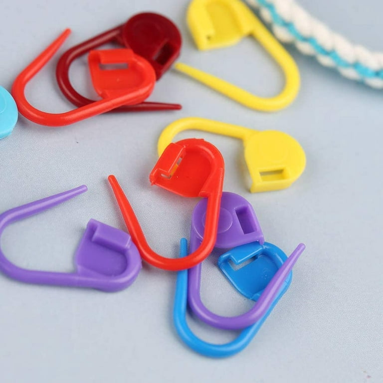 Locking Stitch Markers for Knitting and Crochet, 10pc Plastic Red Socks  and/or Hearts | Crochet stitch marker, progress keeper