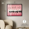 thumbnail image 4 of Pink Plumage Parade Shadowbox Print Coastal Art by Art Remedy, Black Frame, 36 x 30, 4 of 6