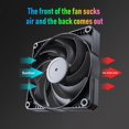 thumbnail image 5 of PHANTEKS 4Pin PWM PC Case Ventilador de refrigeración Cojinete hidráulico CPU Cooler (14 cm) Likrtyny Componentes de Computadoras, 5 of 5