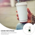 thumbnail image 2 of MasteelfCA 1 Set 5 Pcs Dust-proof Straw Covers Reusable Leakproof Straw Caps Plugs (Green White), 2 of 8