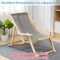 thumbnail image 4 of Repuesto de tela para silla de playa plegable de 115 x 43 cm, para exteriores, reclinable, 4 of 7