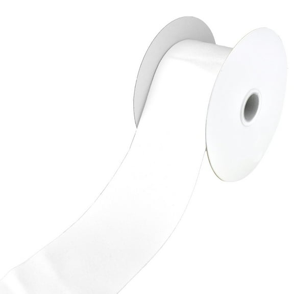 Faux Suede Ribbon, 2-1/2-Inch, 10-Yard - White