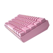 HK GAMING GK61 Mechanical Gaming Keyboard - 61 Keys Multi Color RGB Illuminated LED Backlit Wired Programmable for PC/Mac Gamer ( Gateron Optical Yellow , Prism Pink )