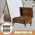 thumbnail image 3 of HONMEET Universal Couch Legs Furniture Leg Extenders Zinc Alloy Dark Brown 10Pcs 1.18X1.14X0.79in, 3 of 8
