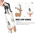 thumbnail image 4 of Snowman Elk Leaves Present Snowflakes Christmas Sports Bottle with Straw Stainless Steel Water Jug Portable Thermal Cup Leak-proof 1000ML, 4 of 9