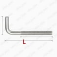 thumbnail image 2 of L Shape Foundation Bolts 304 Stainless Steel Right Angle Anchor Bolt Long Square Bend Screw，L Shaped 7 Shaped Screws M4 M5 M6 M8 M10 M12, 2 of 6