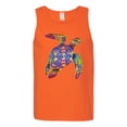 thumbnail image 2 of Wild Bobby, Colorful Rainbow Sea Turtle Animal Lover Mens Graphic Tank Top, Orange, Medium, 2 of 3