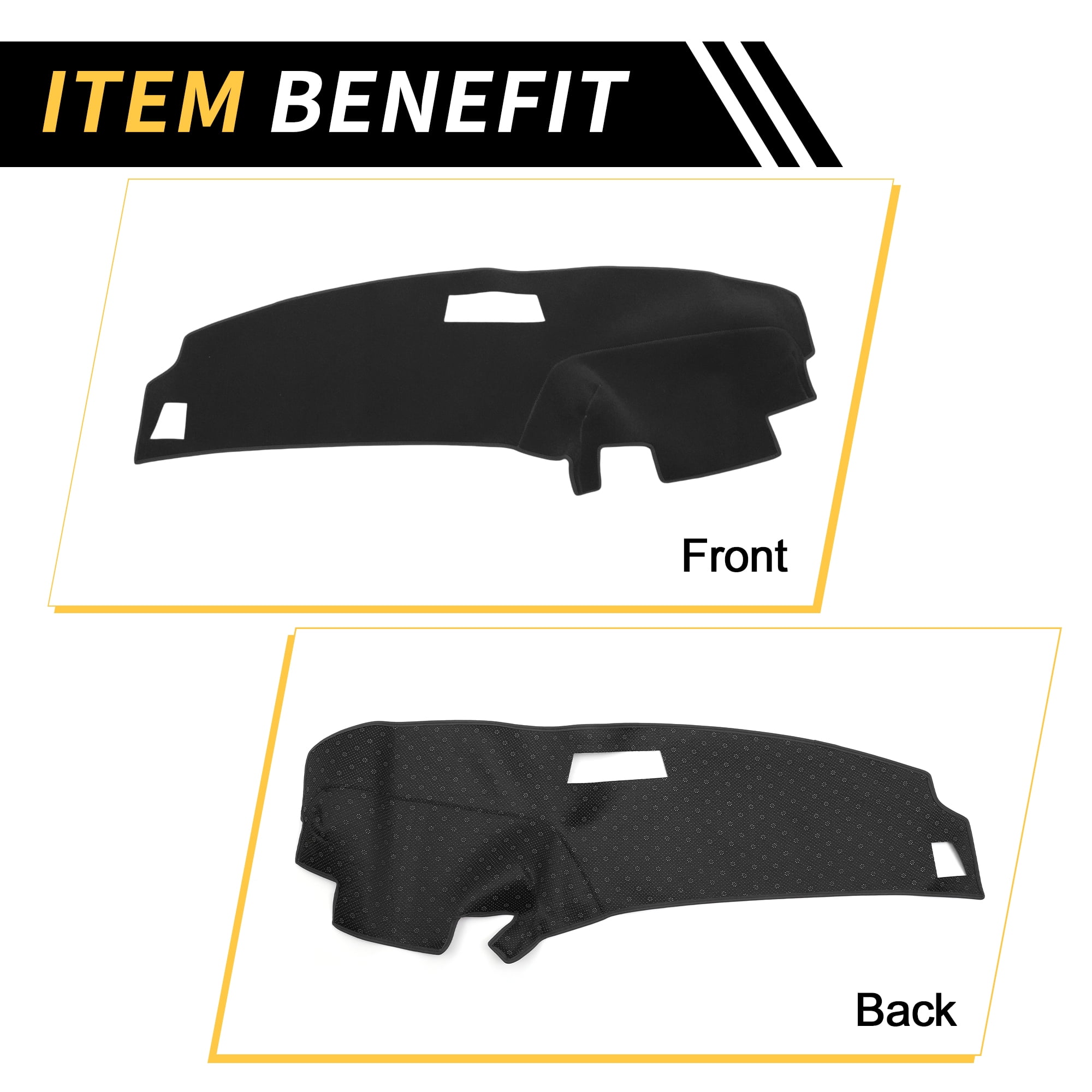Unique Bargains Dash Cover for Ford for Ranger 1989-1994 Dash Board Mat Non-Slip Dash Cover Mat Pad Polyester Center Console Dashboard Cover Pad Carpet Black