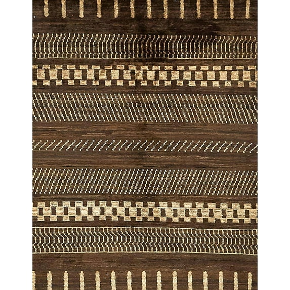 Ahgly Company Indoor Rectangle Abstract Red Abstract Area Rugs, 7' x 10'