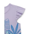thumbnail image 2 of Wonder Nation Girls Short Sleeve Sleep Gown Pajama, Sizes 4-18 & Plus, 2 of 3