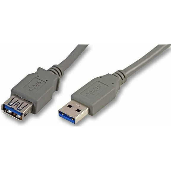 PRO SIGNAL - USB 3.0 A Male to A Female Lead, 3m Grey