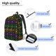 thumbnail image 3 of Easygdp Mardi Gra Geometric Mochila de Lona Resistente para Laptop, Compatible con Laptops de 15 a 17 pulgadas, Ideal para Escuela, Trabajo y Viajes-Small, 3 of 5