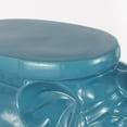 thumbnail image 5 of JONATHAN Y White Elephant 14.25" Ceramic Garden Stool, Blue, 5 of 9